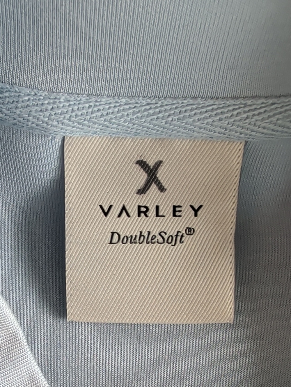 Varley DoubleSoft Betsy Sweatshirt Light Blue Stretch-Jersey Women's Size Large - Picture 4 of 13